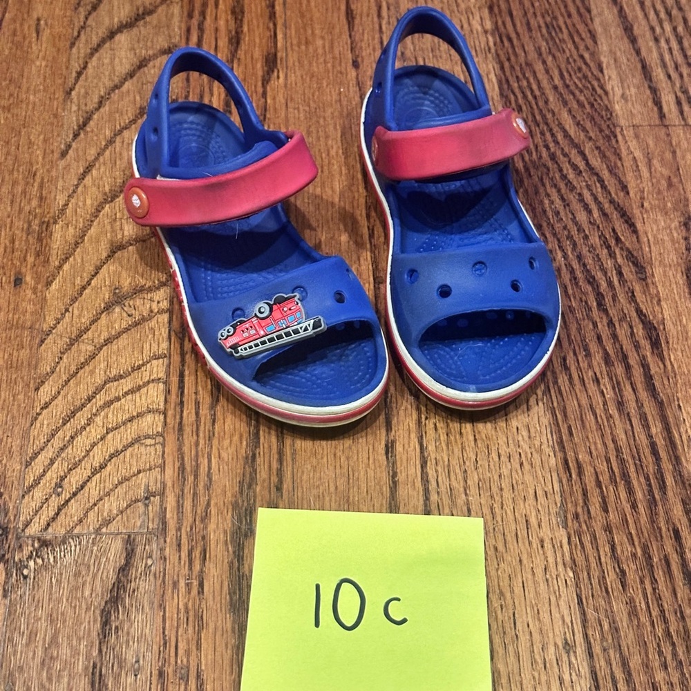 CROCS Kids Blue and Red Sandals